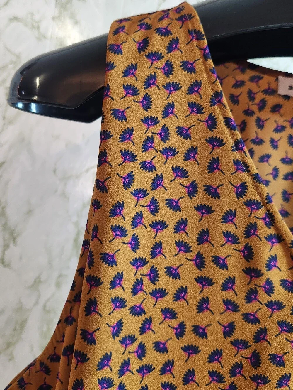 Amazon Essentials Camel Floral Top